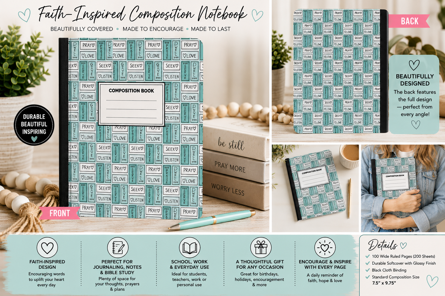 Faith-Inspired Composition Notebook