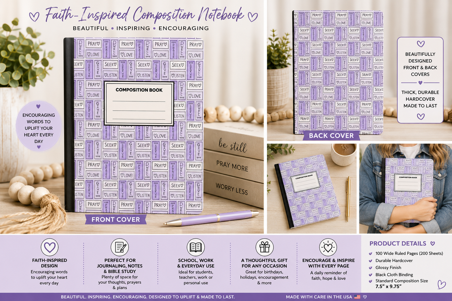 Faith-Inspired Composition Notebook