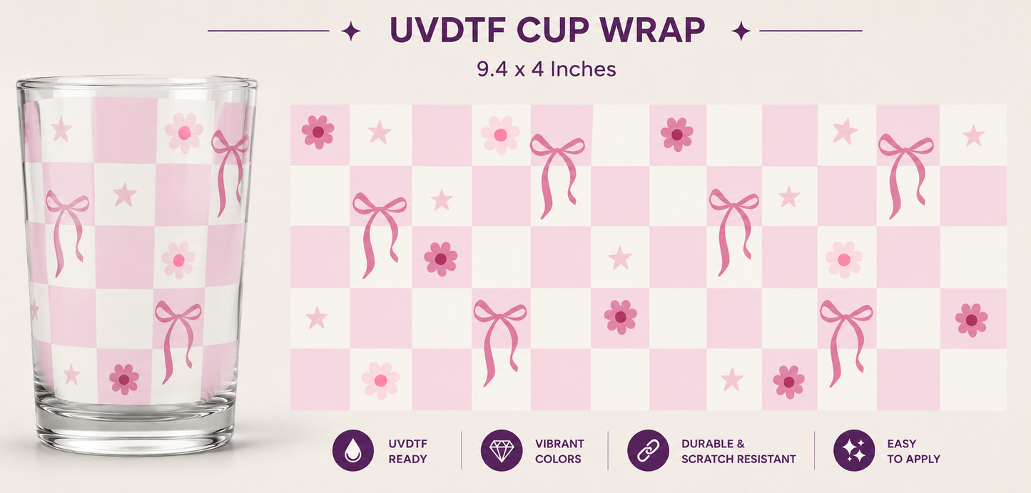 Blush Bows UVDTF Cup Wrap