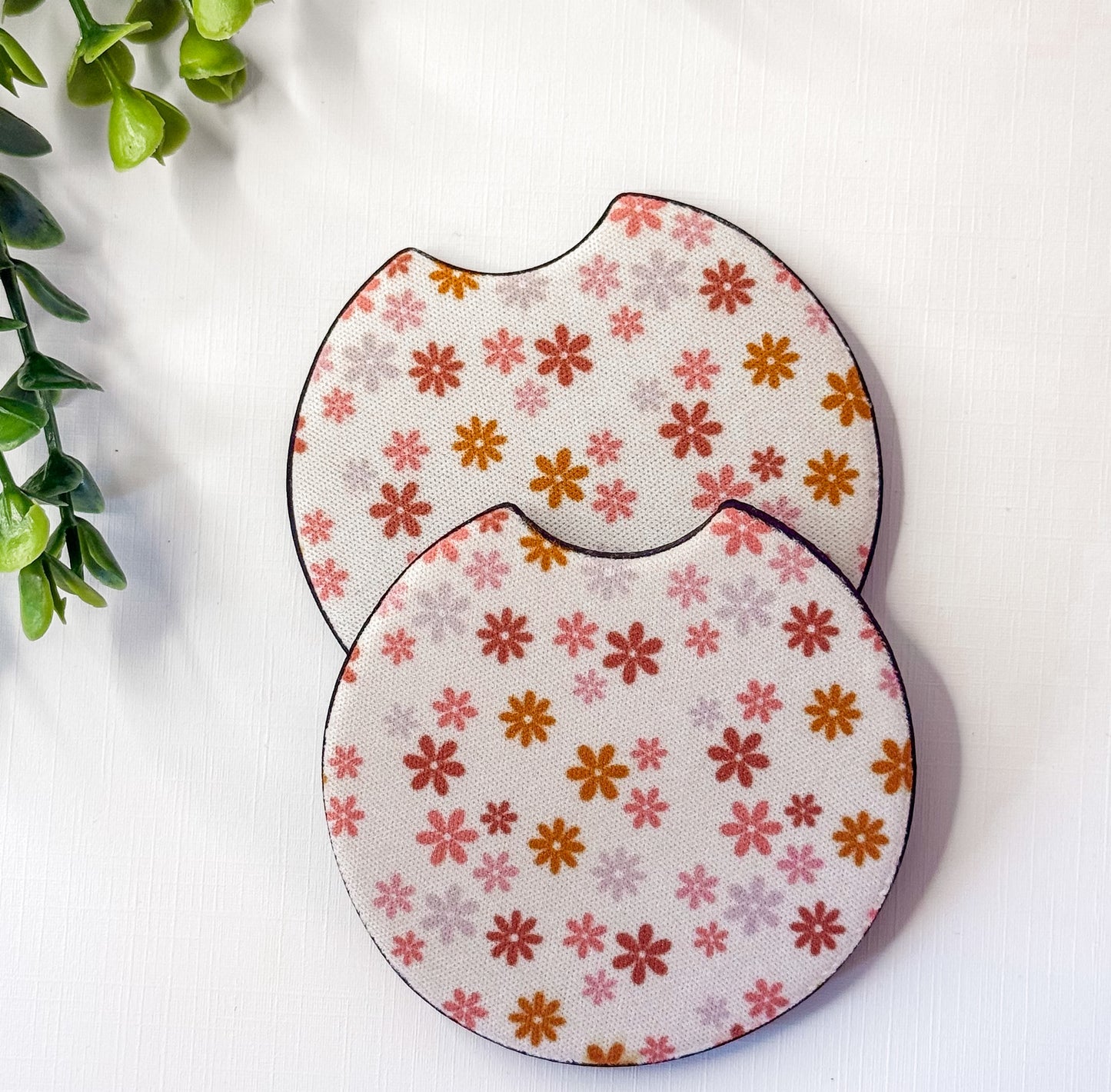 Boho Spring Flower Car Coasters