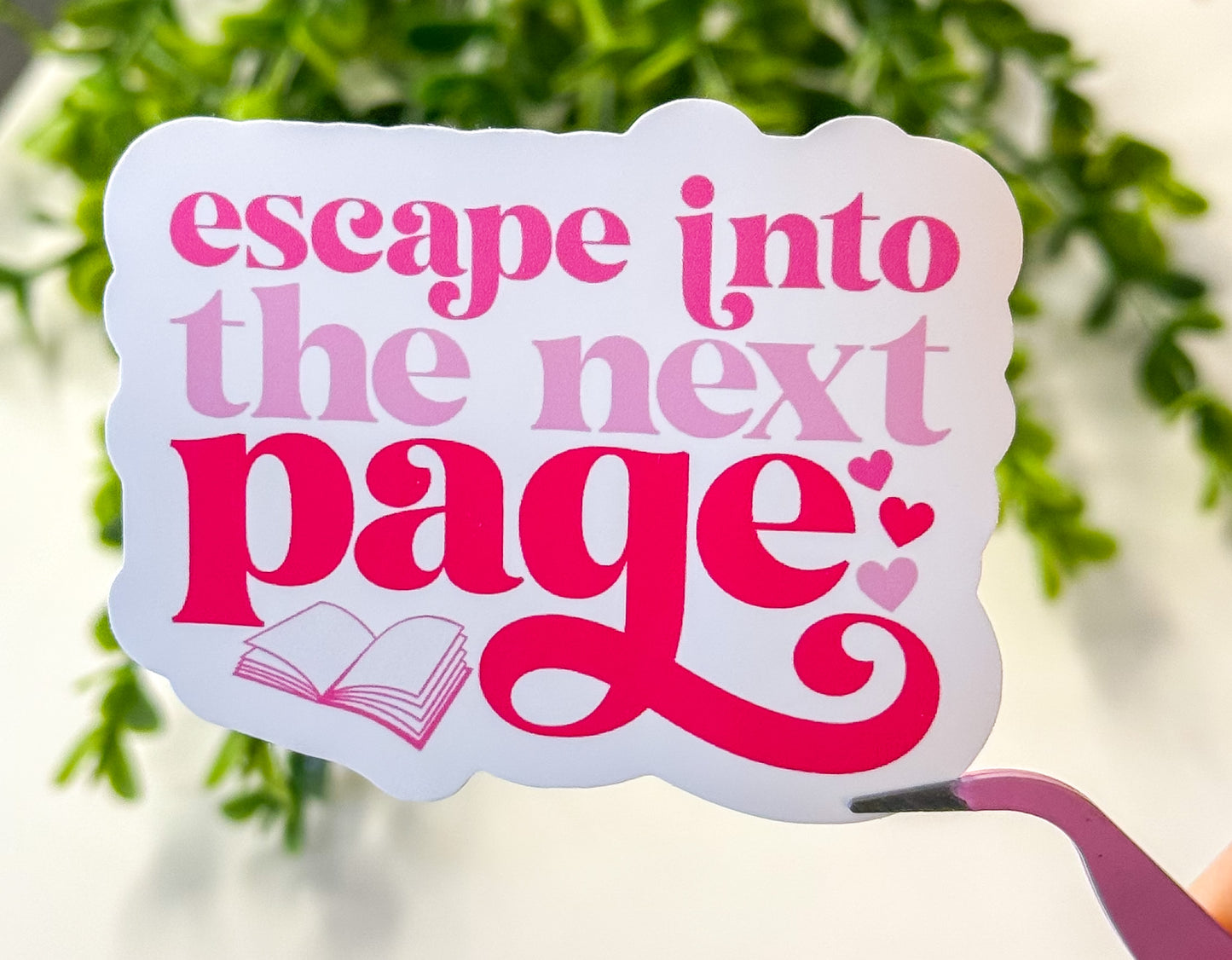 Escape into the Next Page Sticker