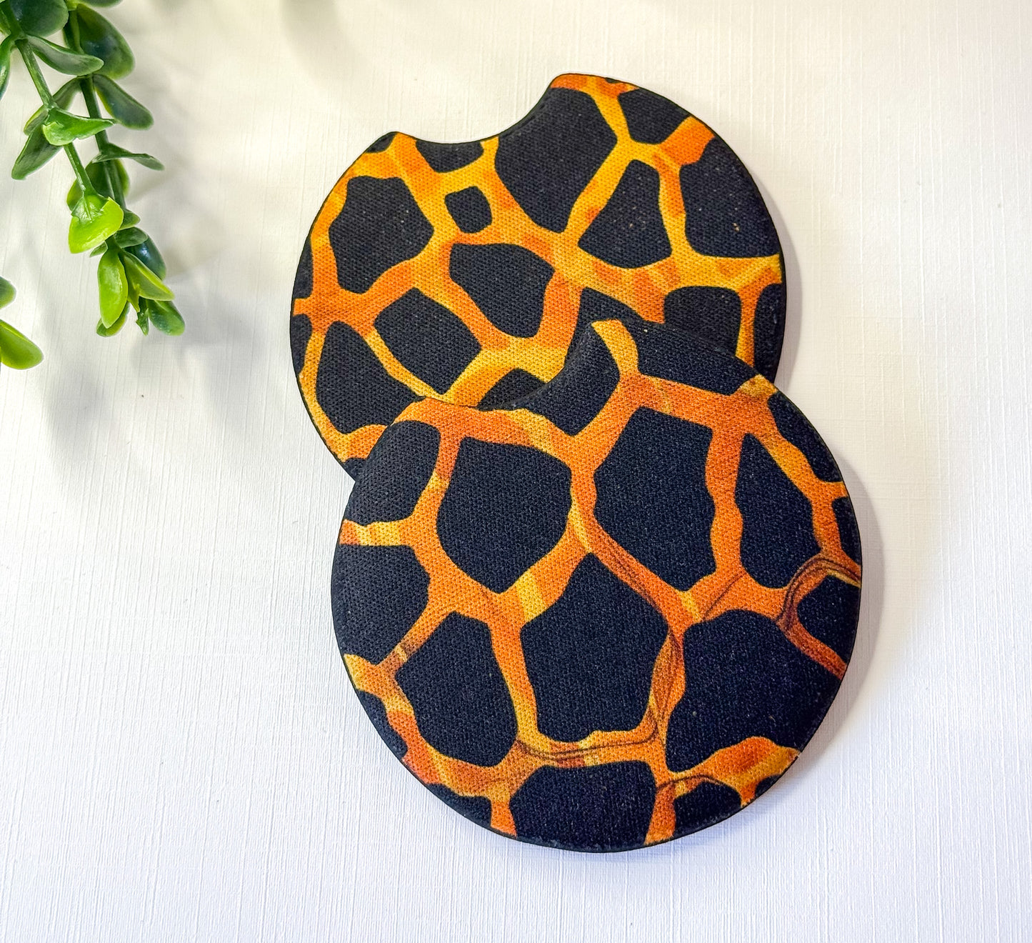 Leopard Print Car Coasters