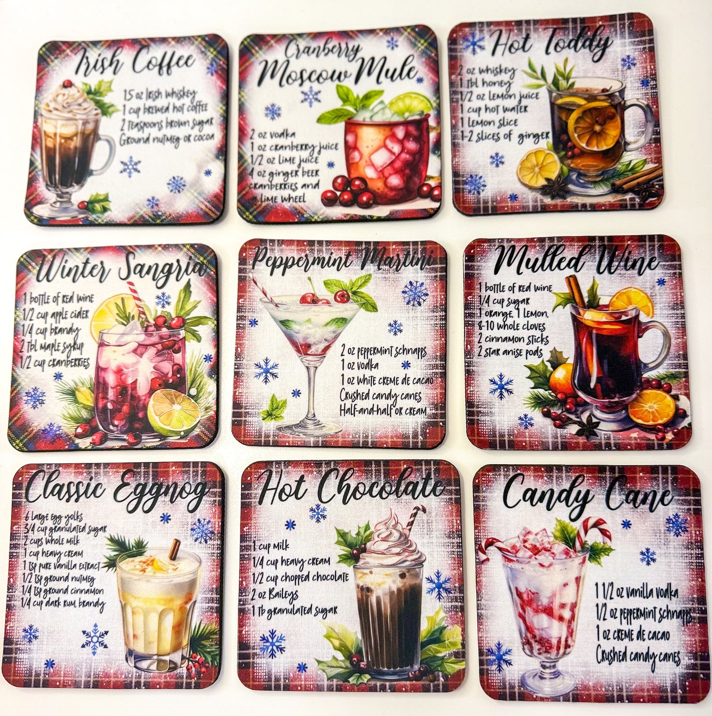 Holiday Cocktail Coasters