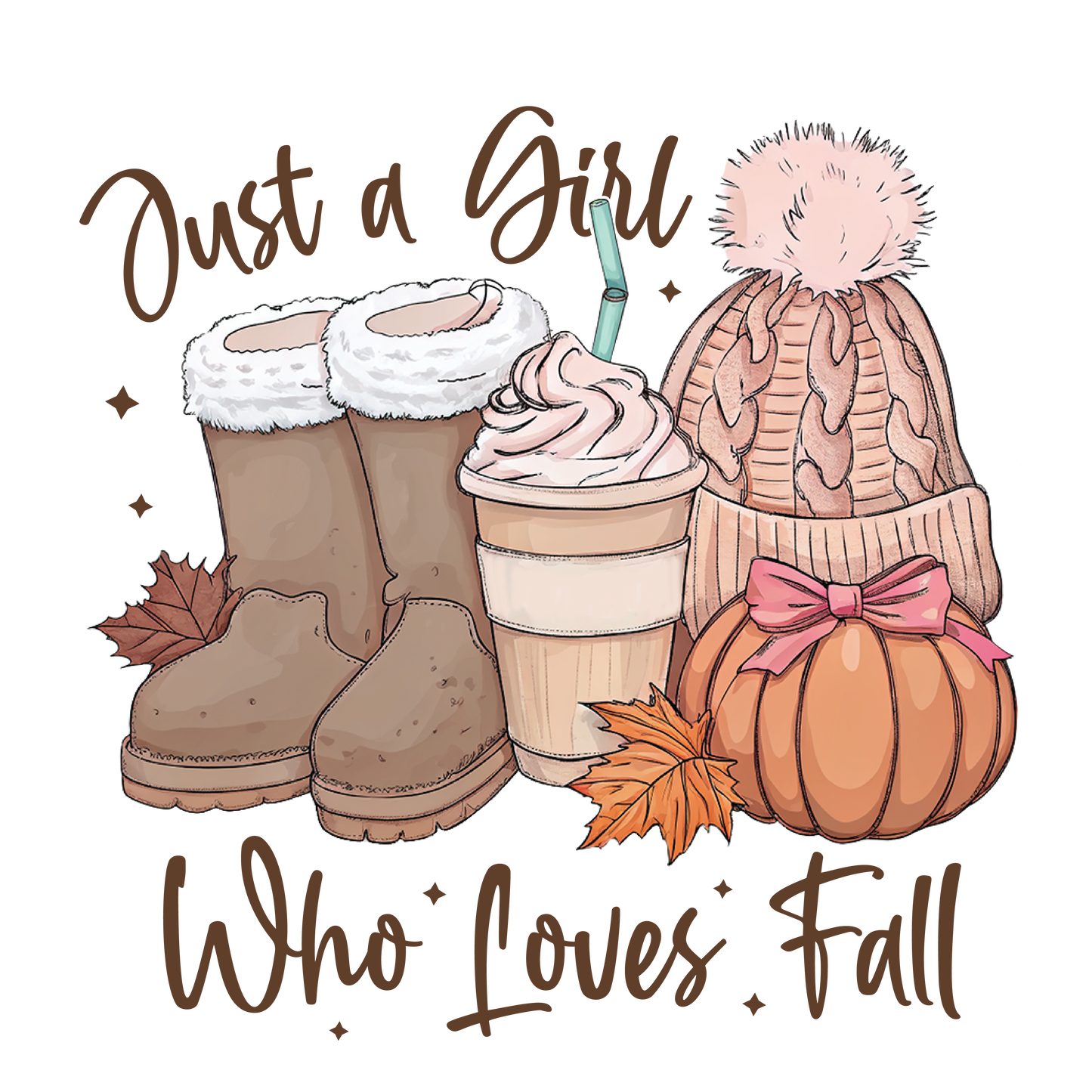 Just a Girl Who Loves Fall DTF Transfer