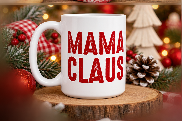 Mama Claus Christmas Mug | Holiday Coffee Mug for Mom