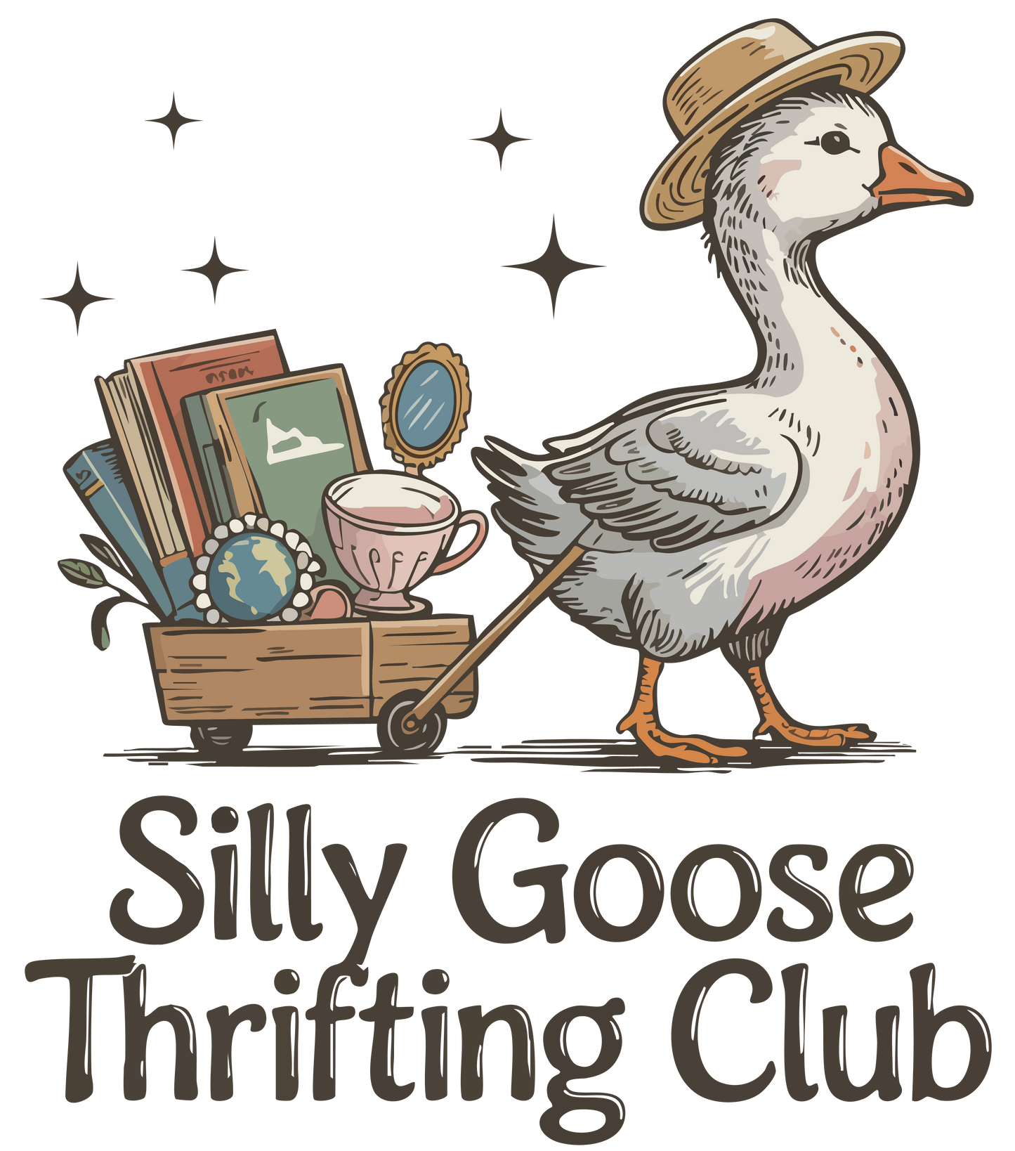 Silly Goose Thrifting Club UVDTF Decal