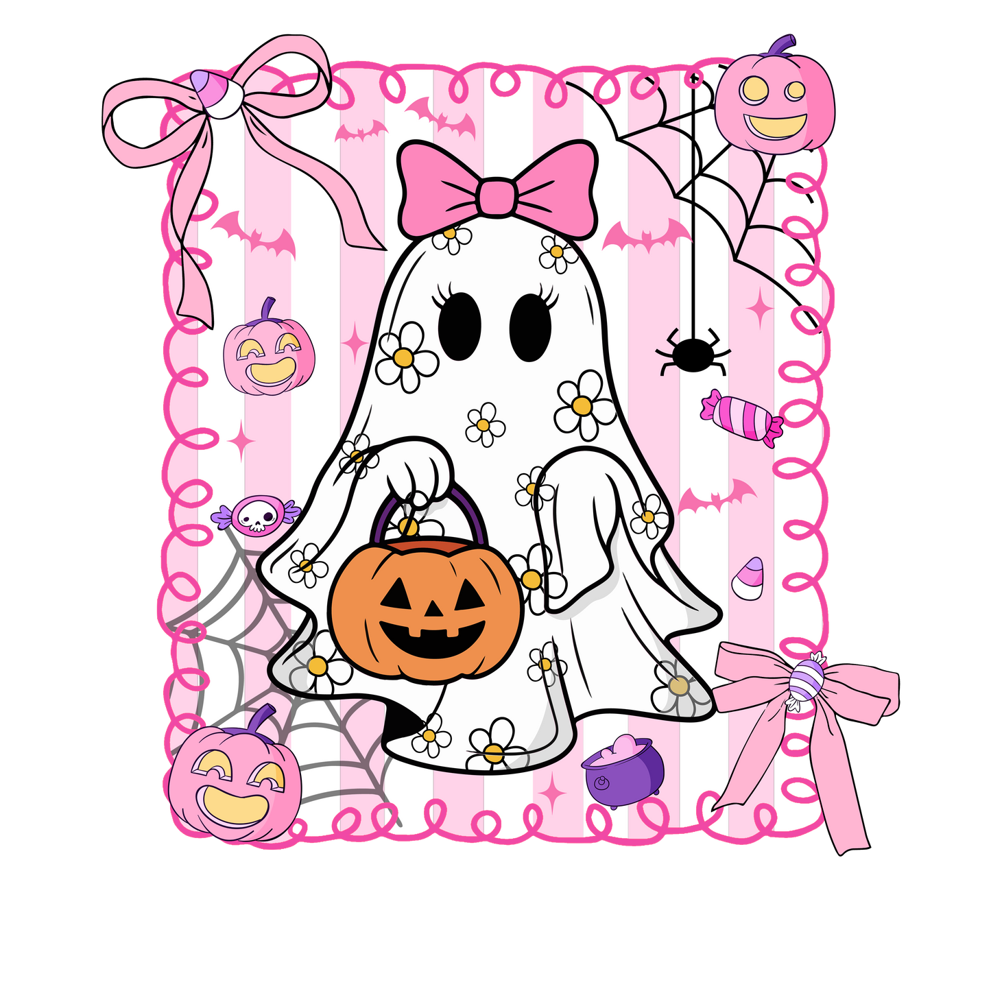 Cute Girly Ghost DTF Transfer