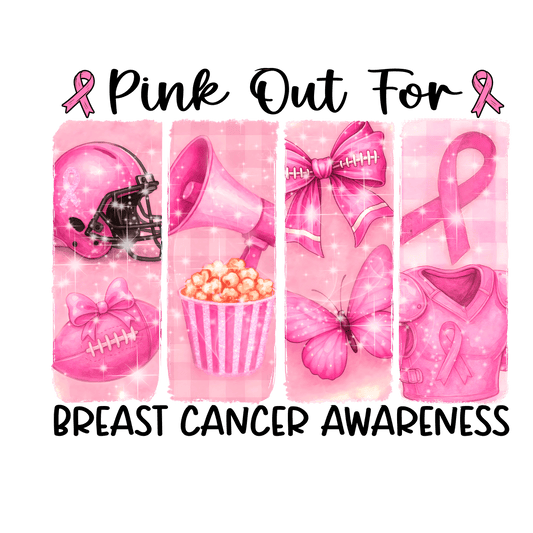 Pink Out for Breast Cancer DTF Transfer