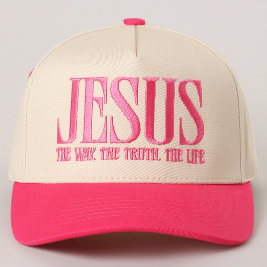 JESUS Way Truth Life Embroidered Hat