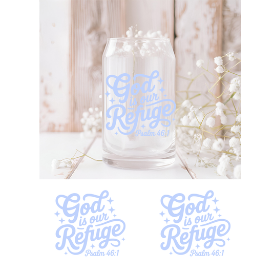 God is our Refuge UVDTF Cup Wrap