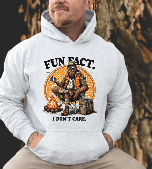 Bigfoot Fun Fact I Don't Care Hoodie