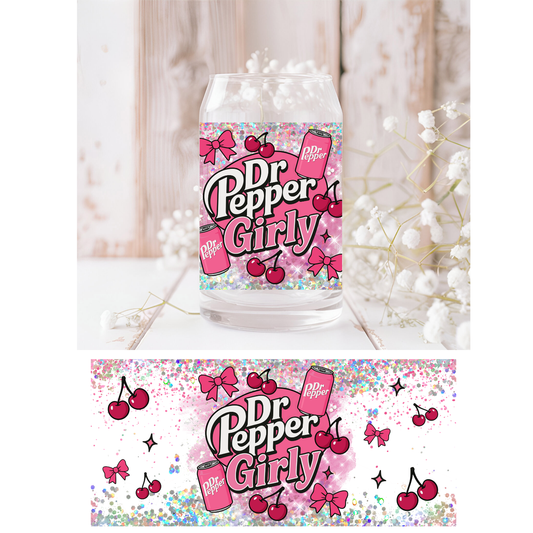 Dr. Pepper Girly UVDTF Cup Wrap
