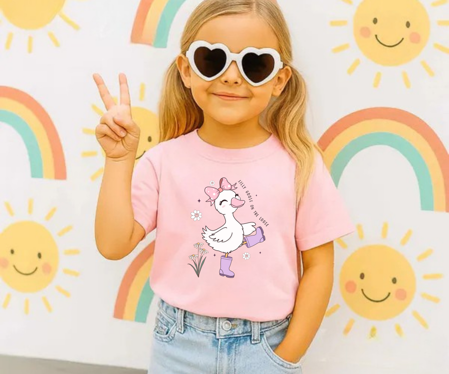 Silly Goose on the Loose Kids T-Shirt