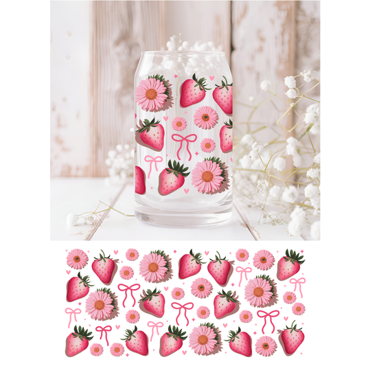 Strawberry Coquette UVDTF Cup Wrap