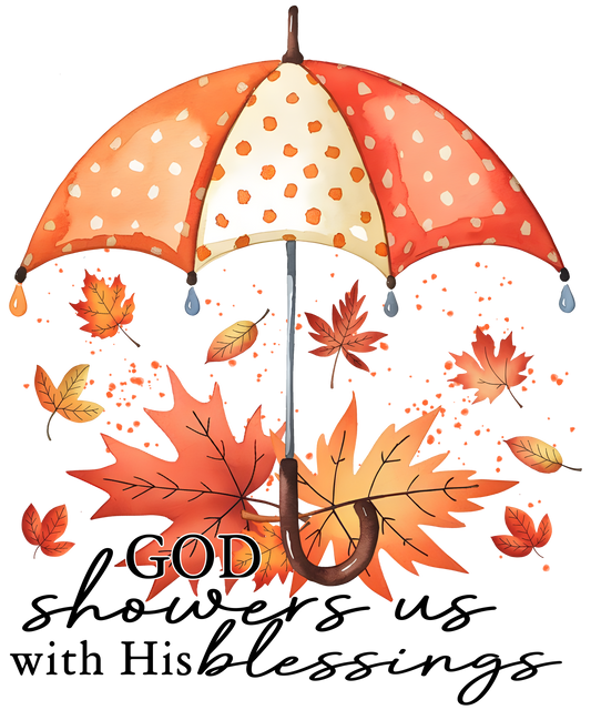 God Showers us with Blessings DTF Transfer