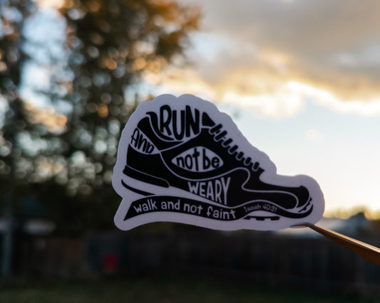 Run and Not Be Weary Sticker