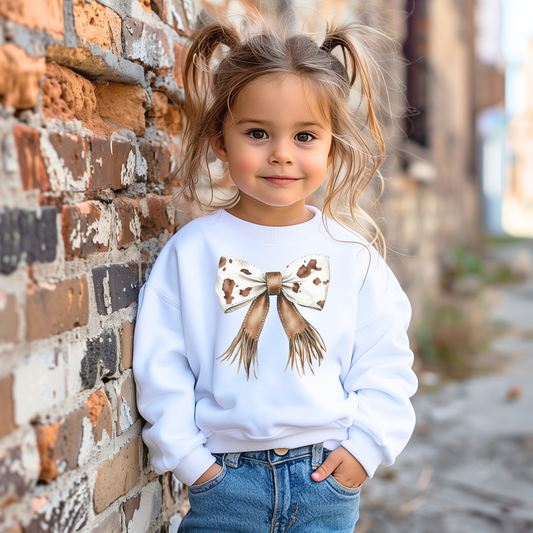 Cowhide Bow Sweatshirt