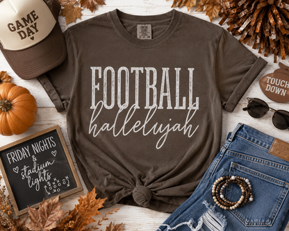 Football Hallelujah Comfort Colors Tee