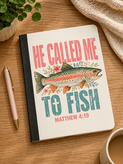 He Called Me to Fish Christian Composition Notebook