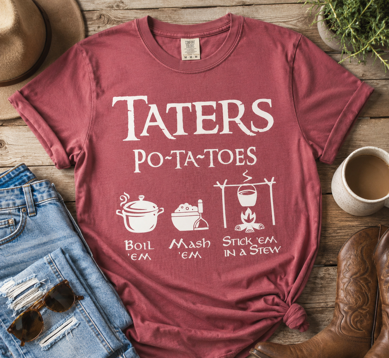 Taters Po-ta-toes Lord of the Rings Tshirt