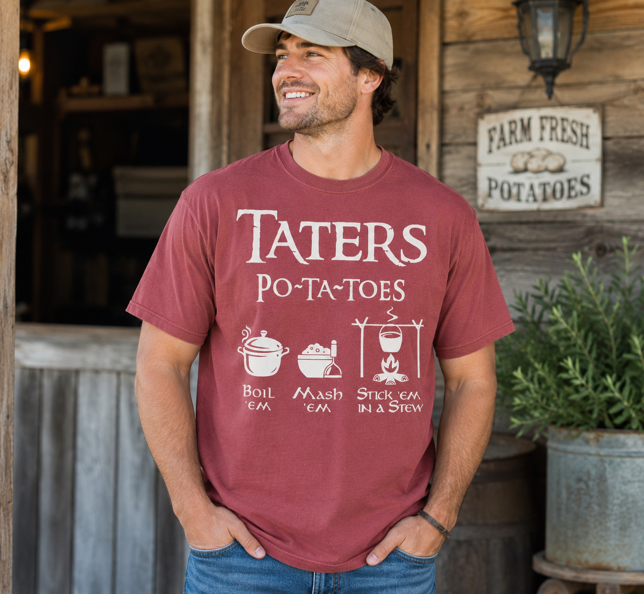 Taters Po-ta-toes Lord of the Rings Tshirt