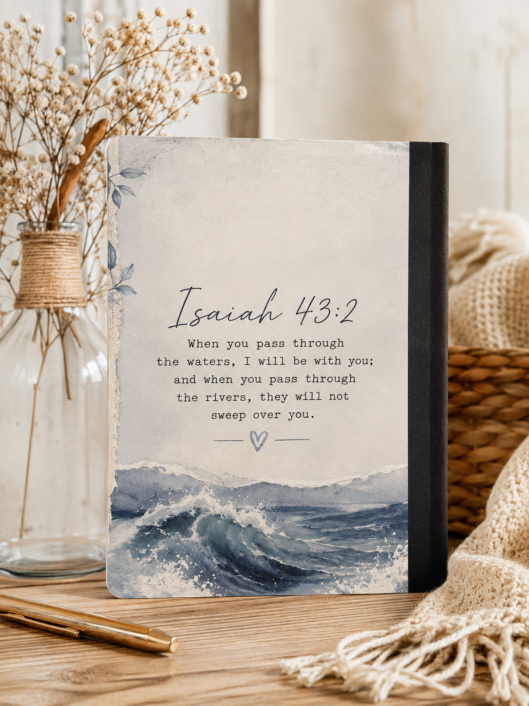 Isaiah 43:2 Christian Composition Notebook