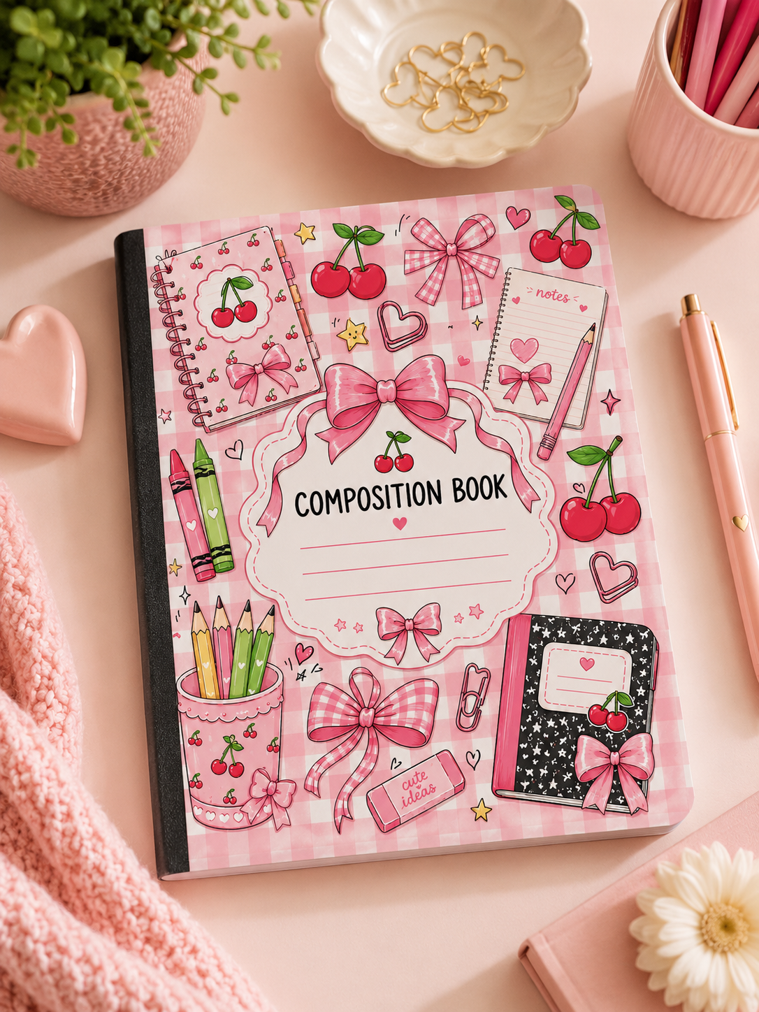 Blush & Bows Composition Notebook