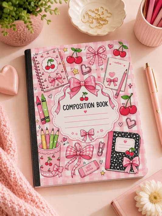 Blush & Bows Composition Notebook
