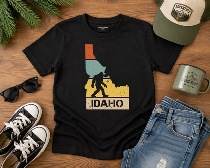 Idaho Bigfoot Kids T-Shirt | Youth Sasquatch Graphic Tee