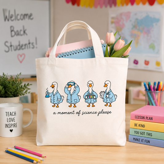 A Moment of Science Please Teacher Tote Bag