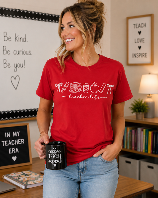 Teacher Life Minimalist Tshirt