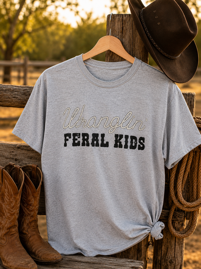 Wranglin' Feral Kids Western Graphic T-Shirt