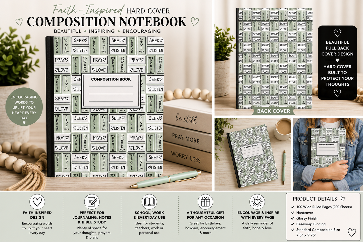 Faith-Inspired Composition Notebook