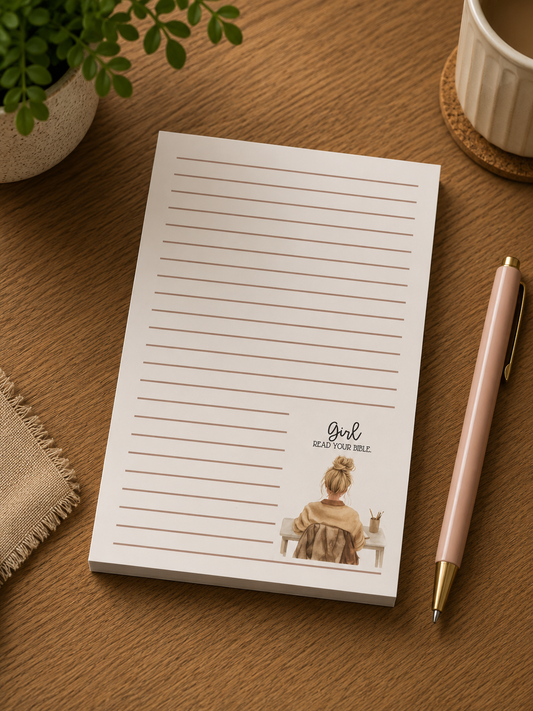 Girl Read Your Bible Notepad