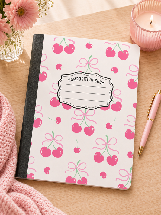 Cherrys and Bows Composition Books