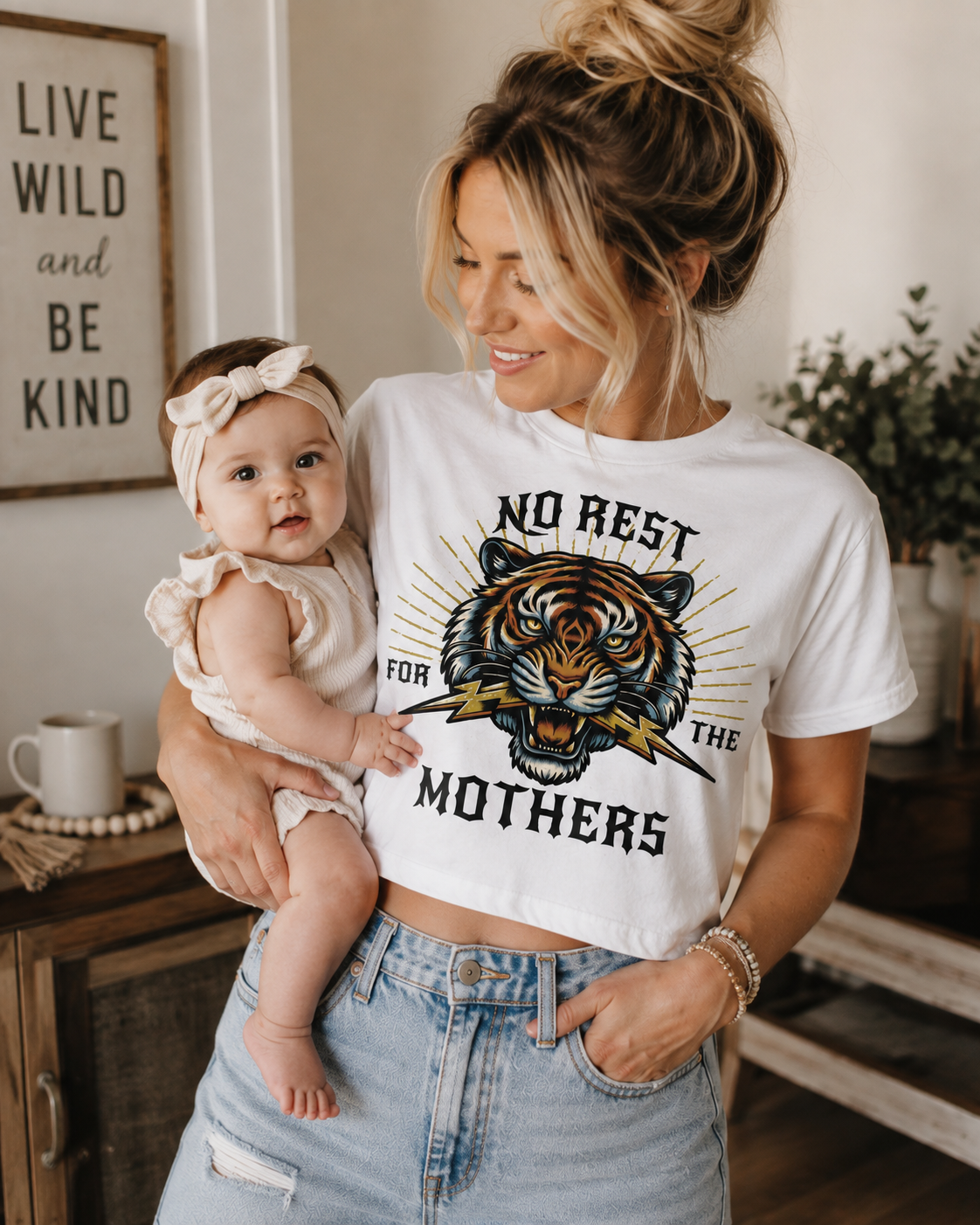 No Rest for the Mothers Crop Tee