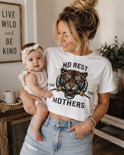 No Rest for the Mothers Crop Tee