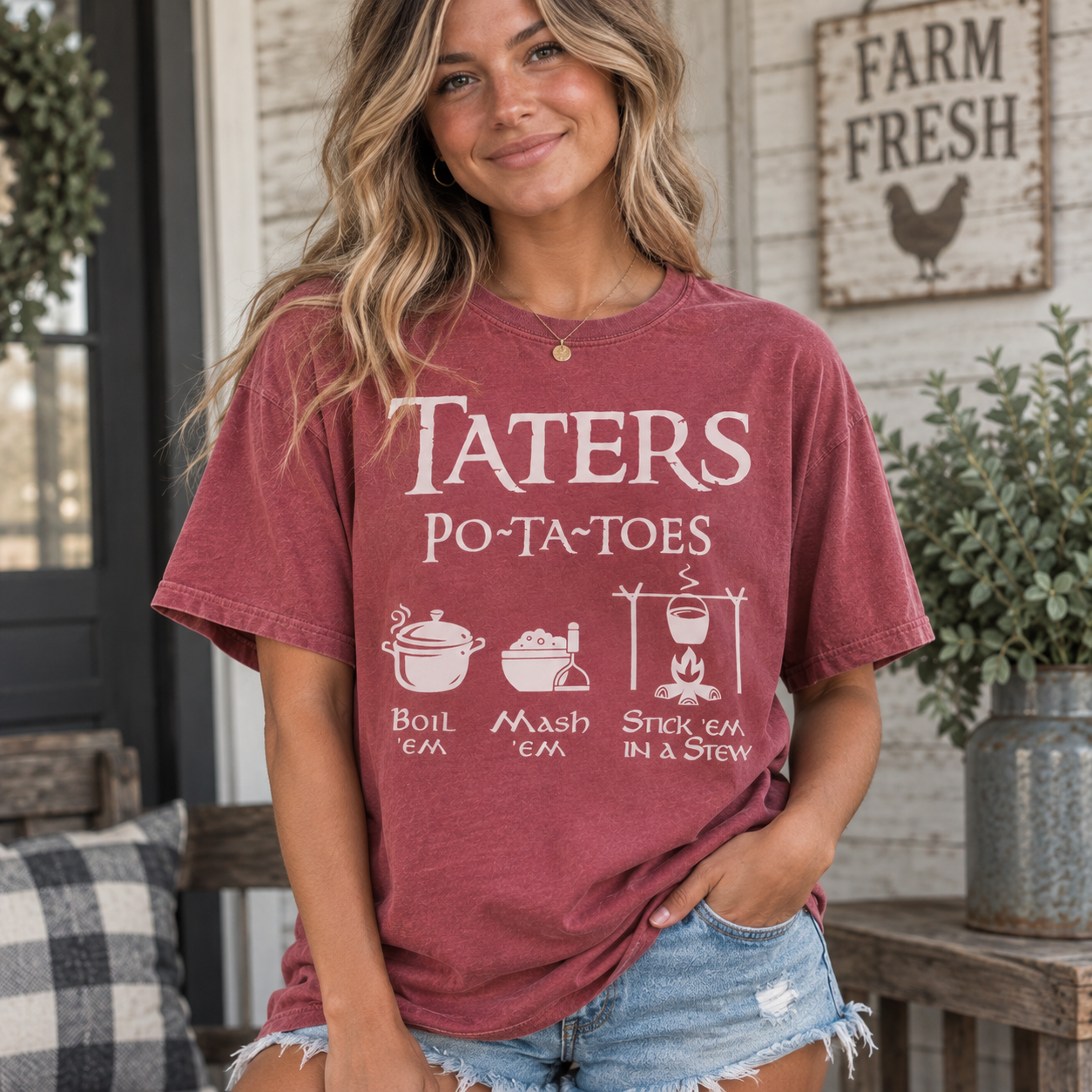 Taters Po-ta-toes Lord of the Rings Tshirt