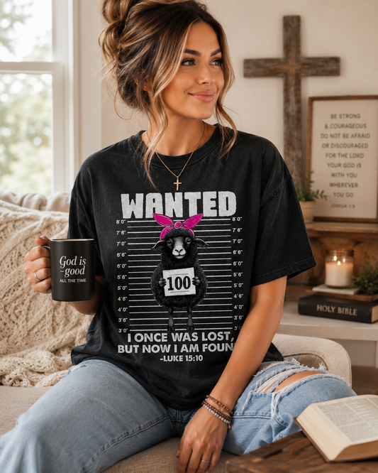 Wanted by Grace Black Sheep Christian T-Shirt