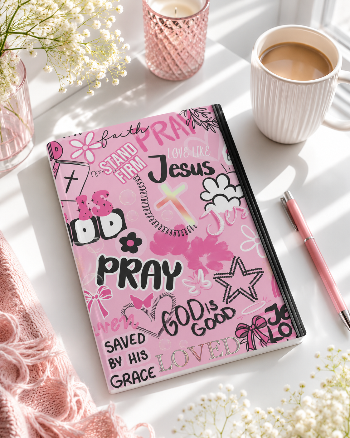 Pink Faith Composition Notebook | Christian Journal