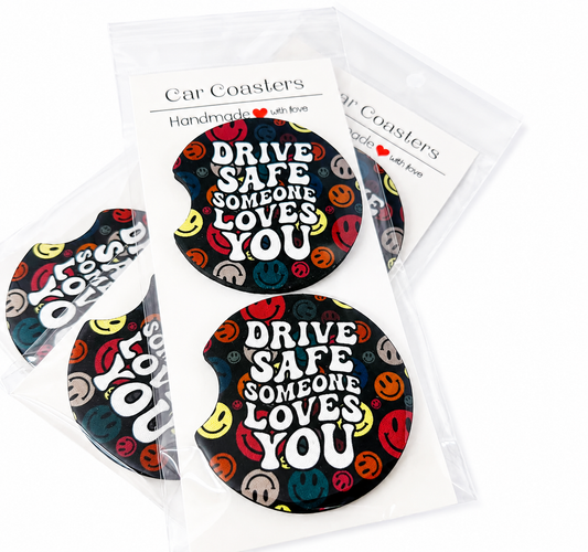 Drive Safe Car Coasters