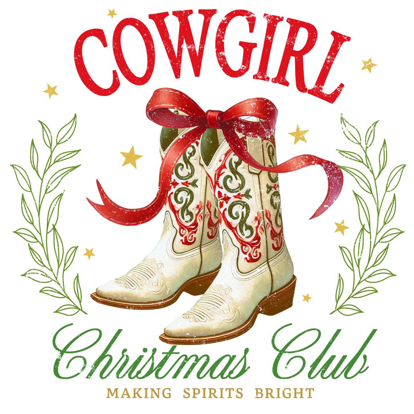 Cowgirl Christmas Club DTF Transfer