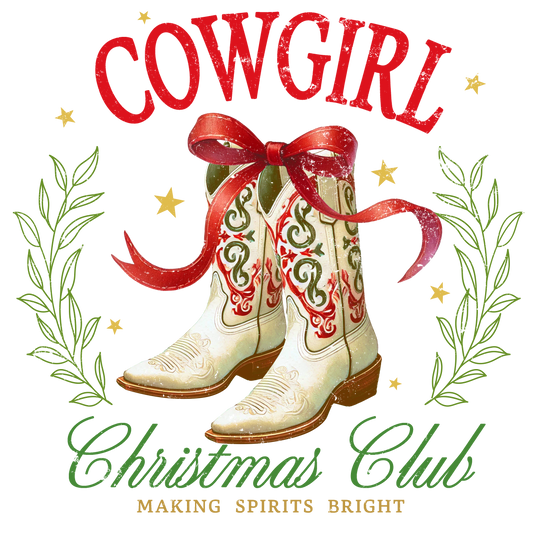 Cowgirl Christmas Club DTF Transfer