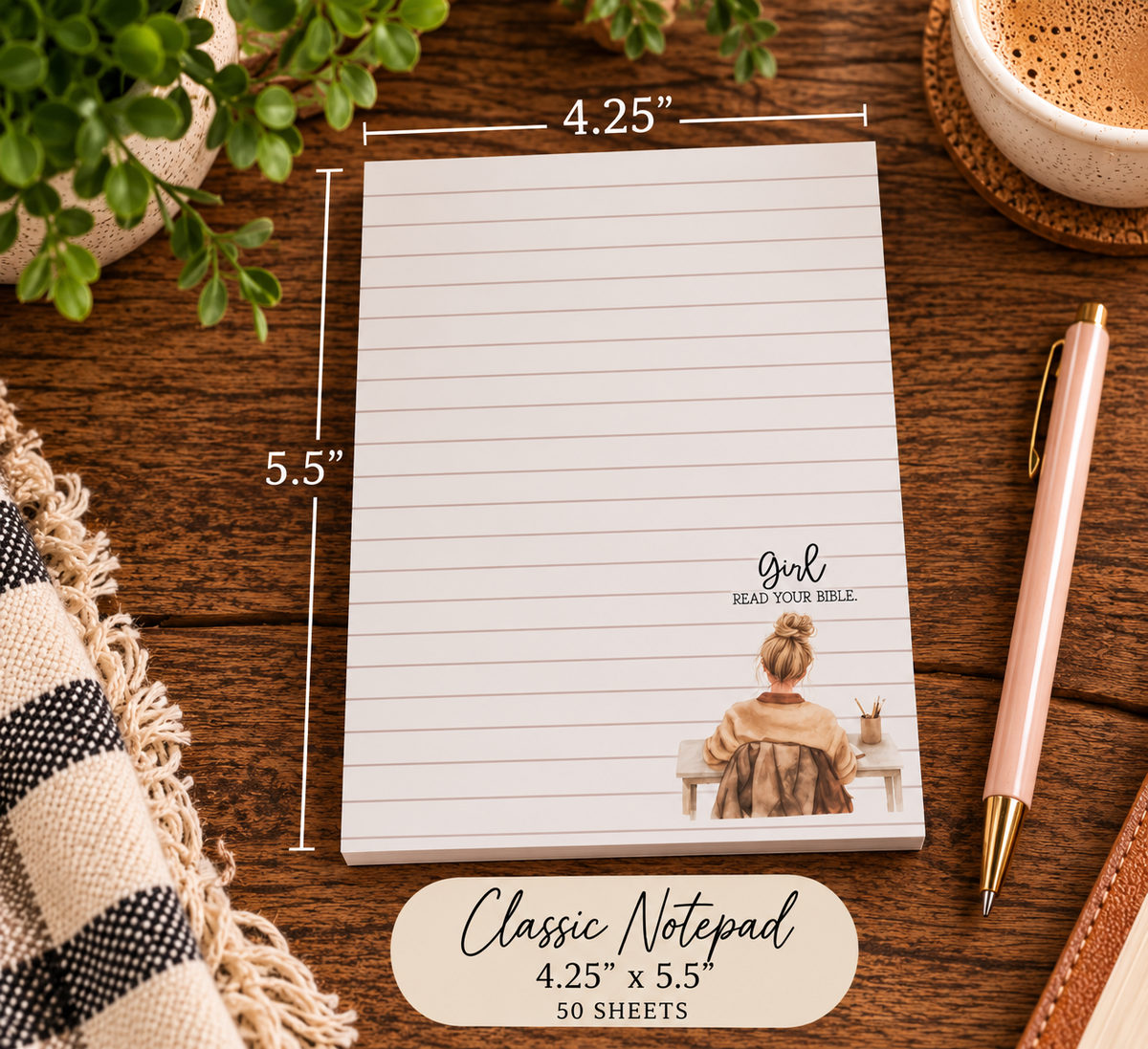 Girl Read Your Bible Notepad | Mini & Classic Sizes
