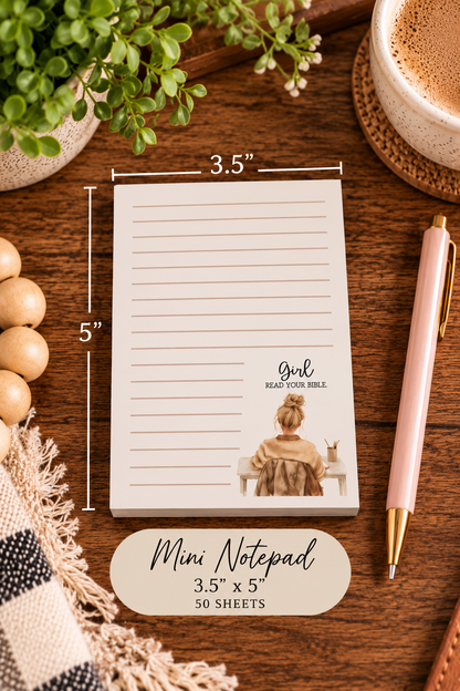 Girl Read Your Bible Notepad | Mini & Classic Sizes