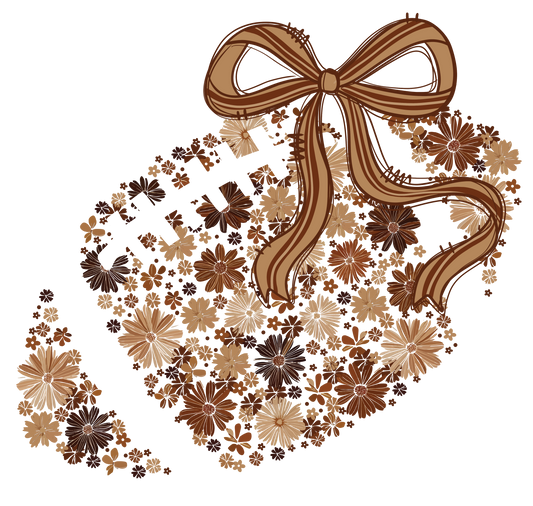 Floral Football DTF Transfer