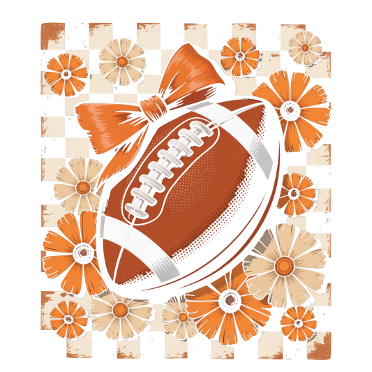 Floral Football DTF Transfer