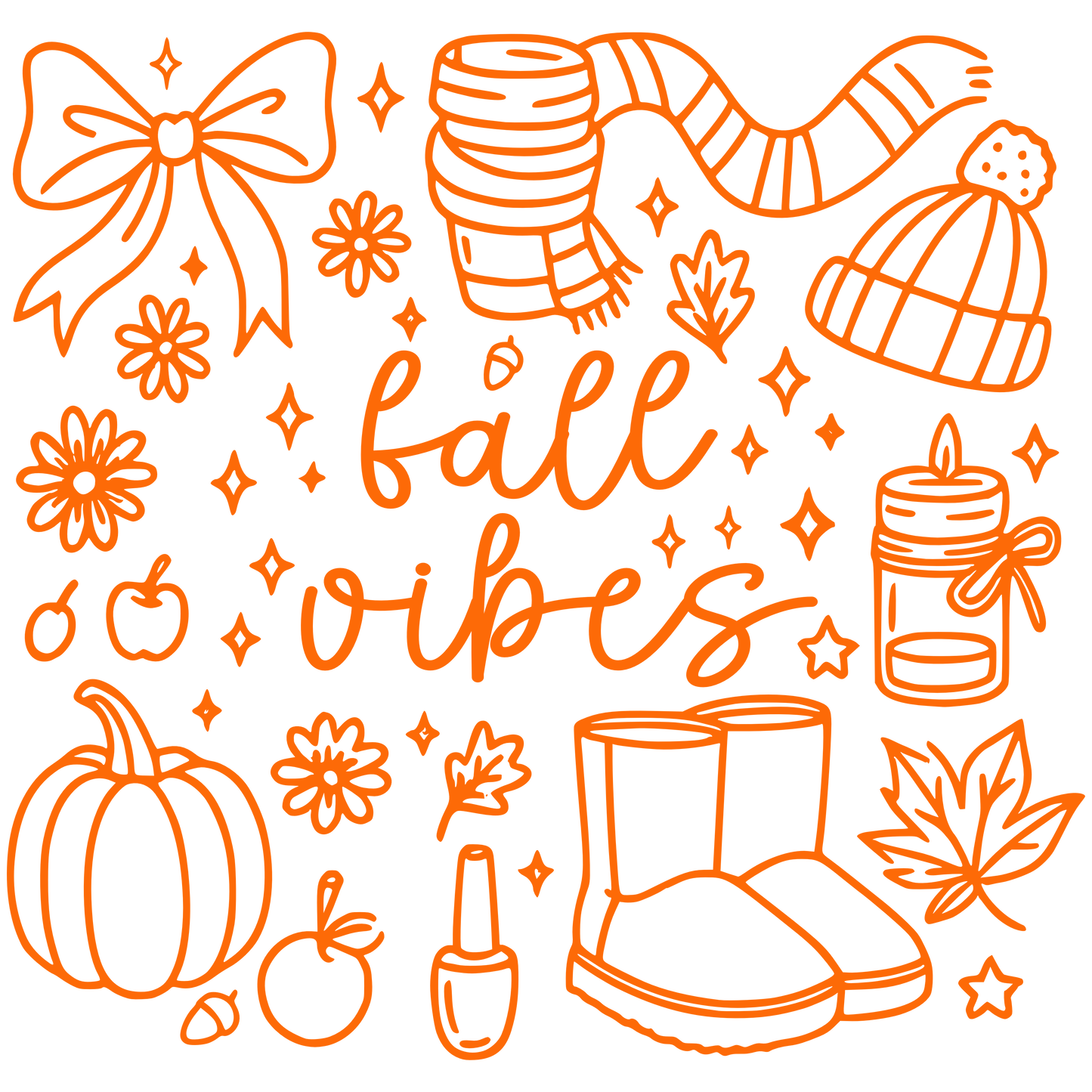 Fall Vibes DTF Transfer