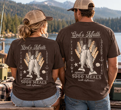 God's Math – Five Loaves & Two Fish Christian T-Shirt