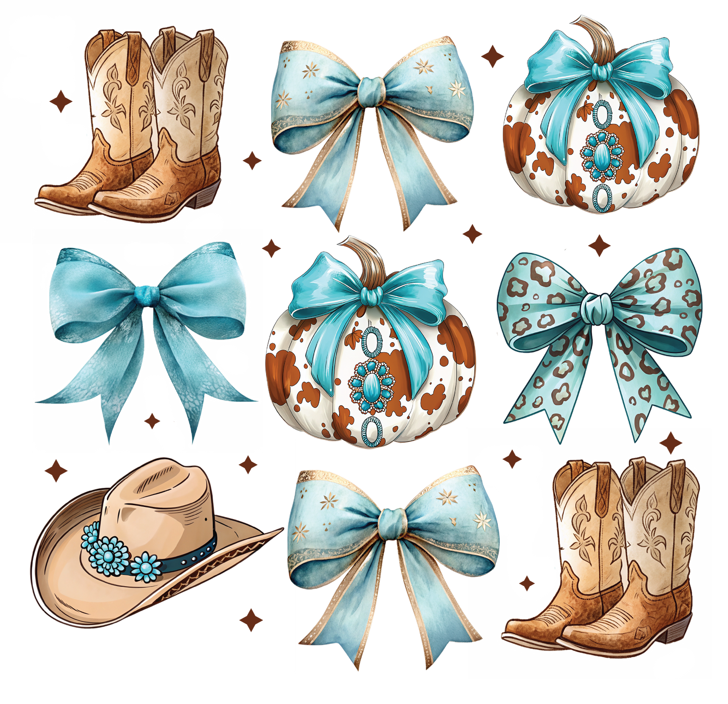 Western Pumpkin DTF Transfer